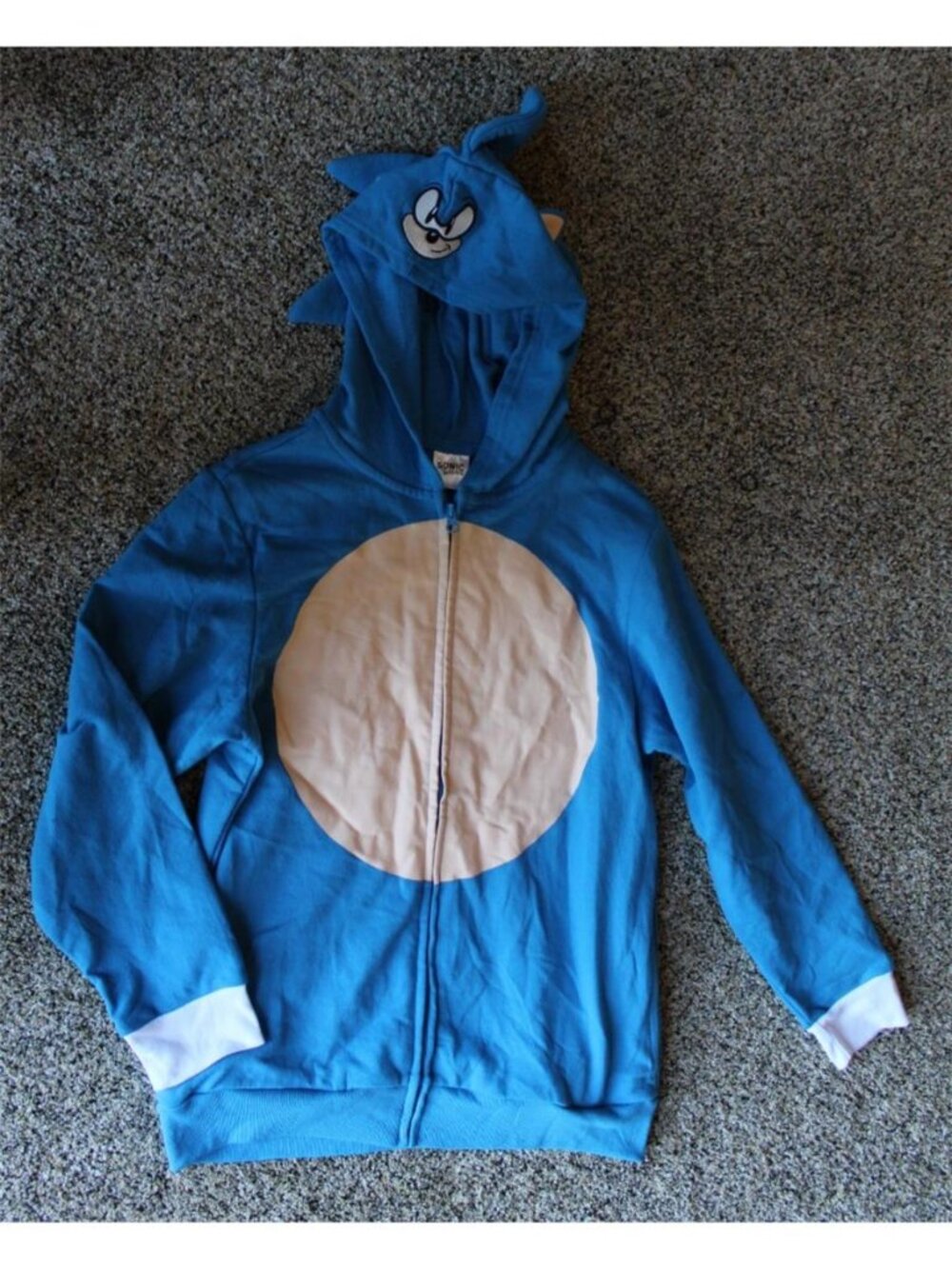 Sonic The Hedgehog Large Full Zip Character Hoodie 12/14 Boys